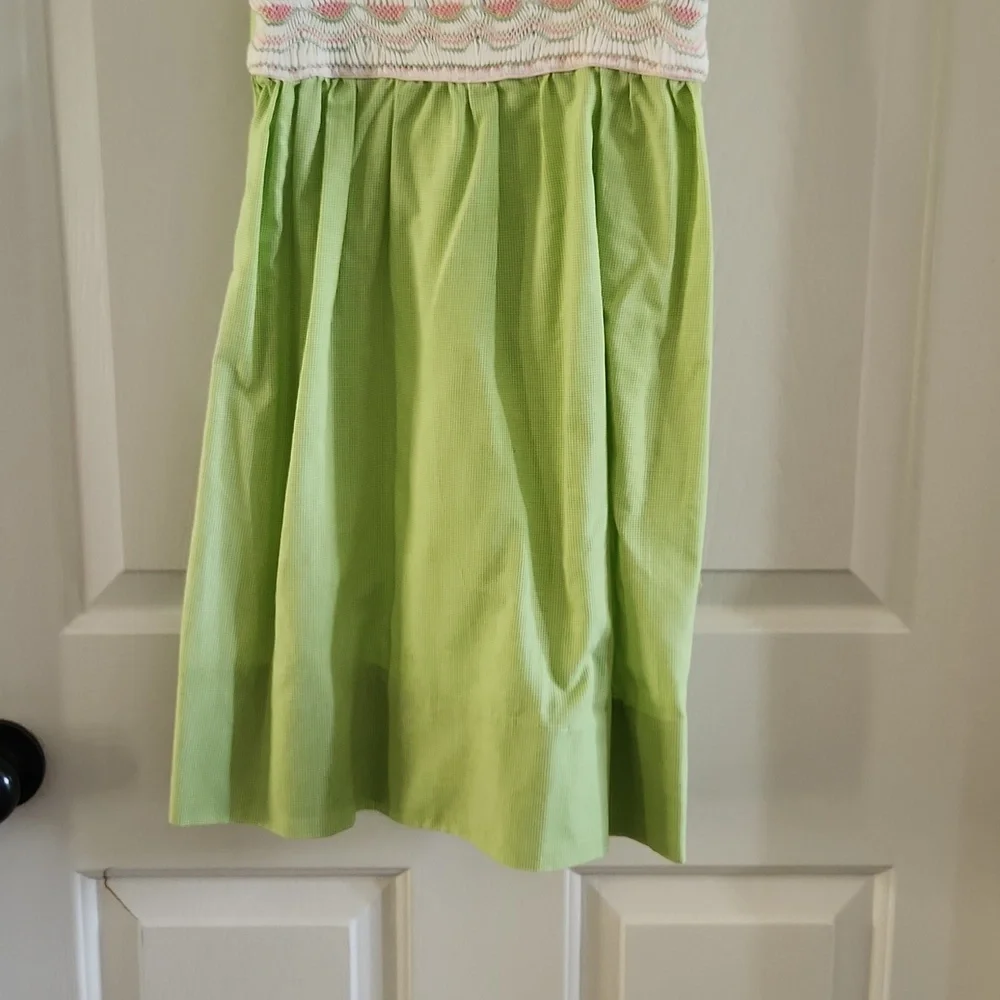Handmade Smocked Green Watermelon Dress ~5 Years